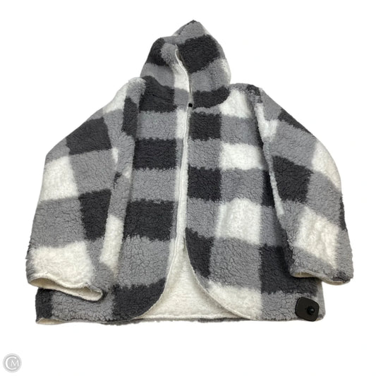 Sweater Cardigan By Forever 21 In Grey & White, Size: M