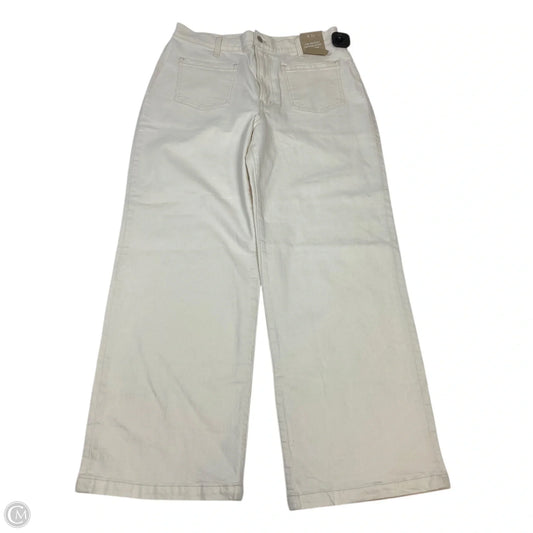 Jeans Wide Leg By Madewell In Cream Denim, Size: 12