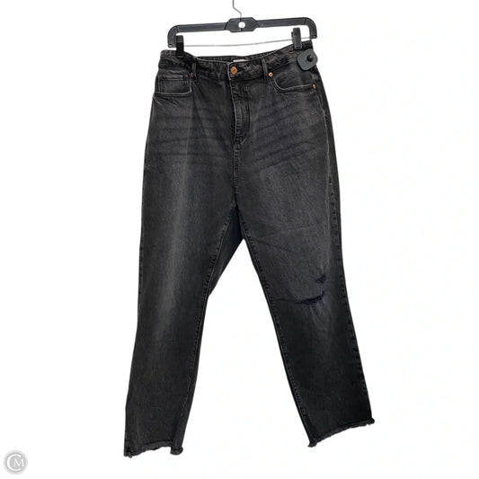 Jeans Straight By Loft In Black Denim, Size: 10