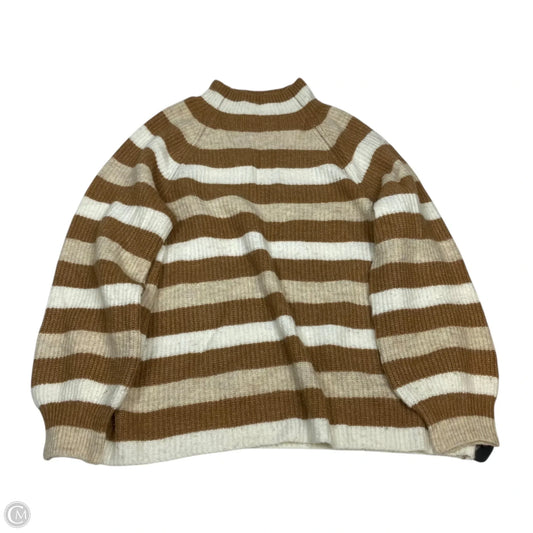 Sweater By Time And Tru In Brown & Cream, Size: 1x