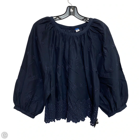 Top Long Sleeve By Old Navy In Navy, Size: M