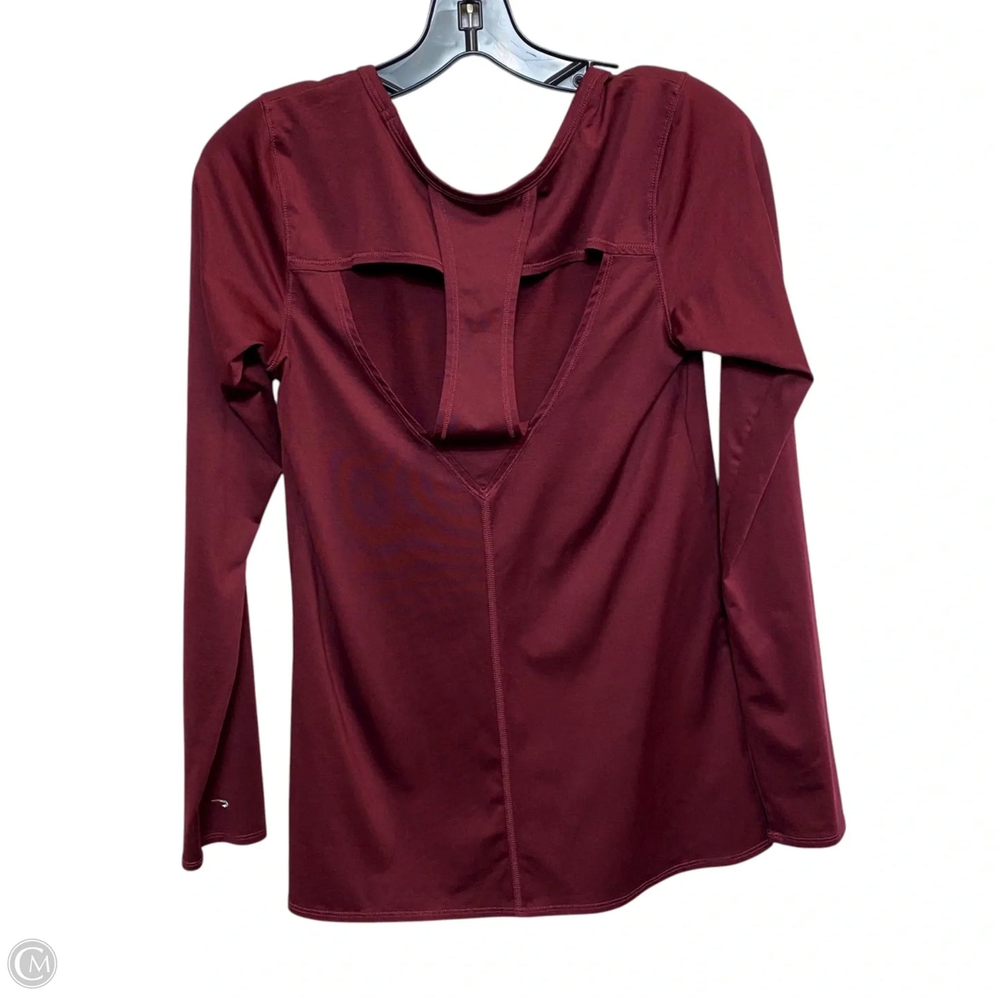 Athletic Top Long Sleeve Crewneck By Reebok In Red, Size: S