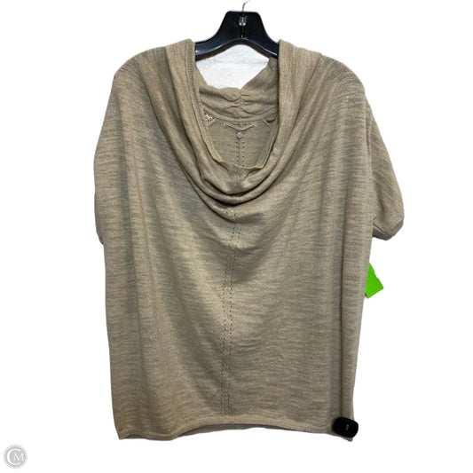 Sweater Short Sleeve By Knitted And Knotted In Tan, Size: M