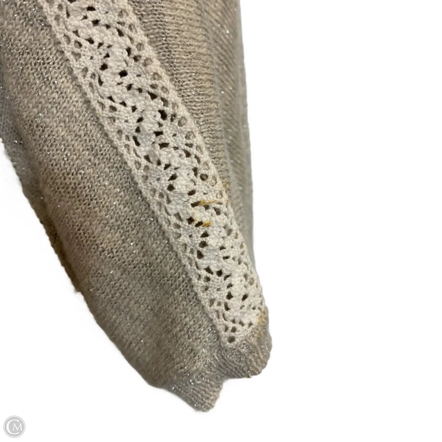 Sweater Short Sleeve By Knitted And Knotted In Tan, Size: M