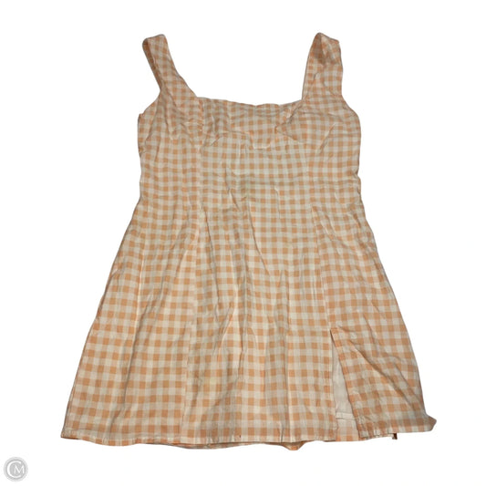Dress Casual Short By Le Lis In Orange & White, Size: M