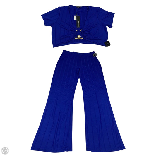 Lounge Set Pants By Fashion Nova In Blue, Size: 1x