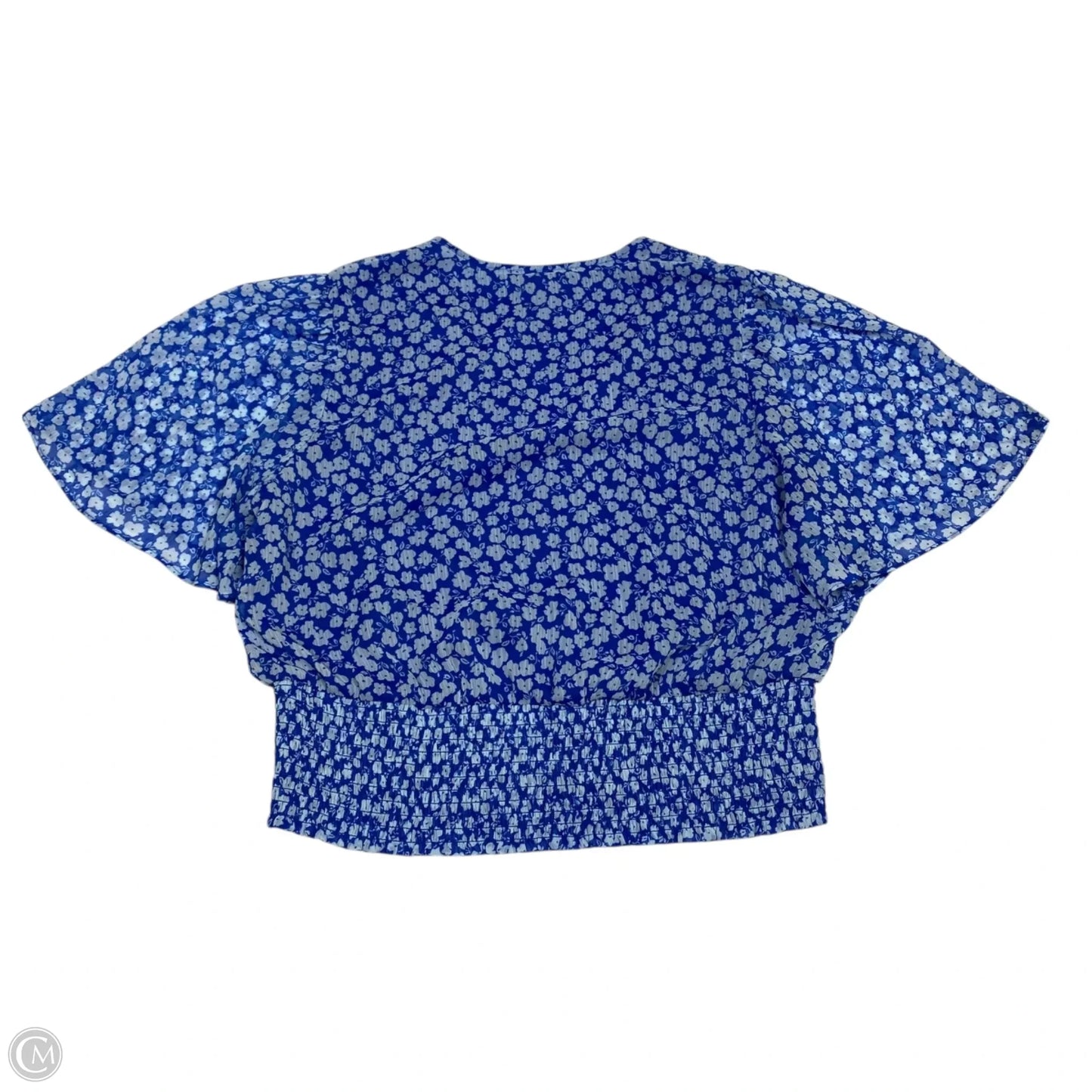Top Short Sleeve By Haven & Blair In Blue & White, Size: Xl