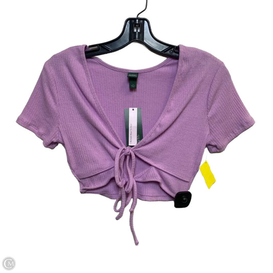 Top Short Sleeve By Wild Diva In Purple, Size: S