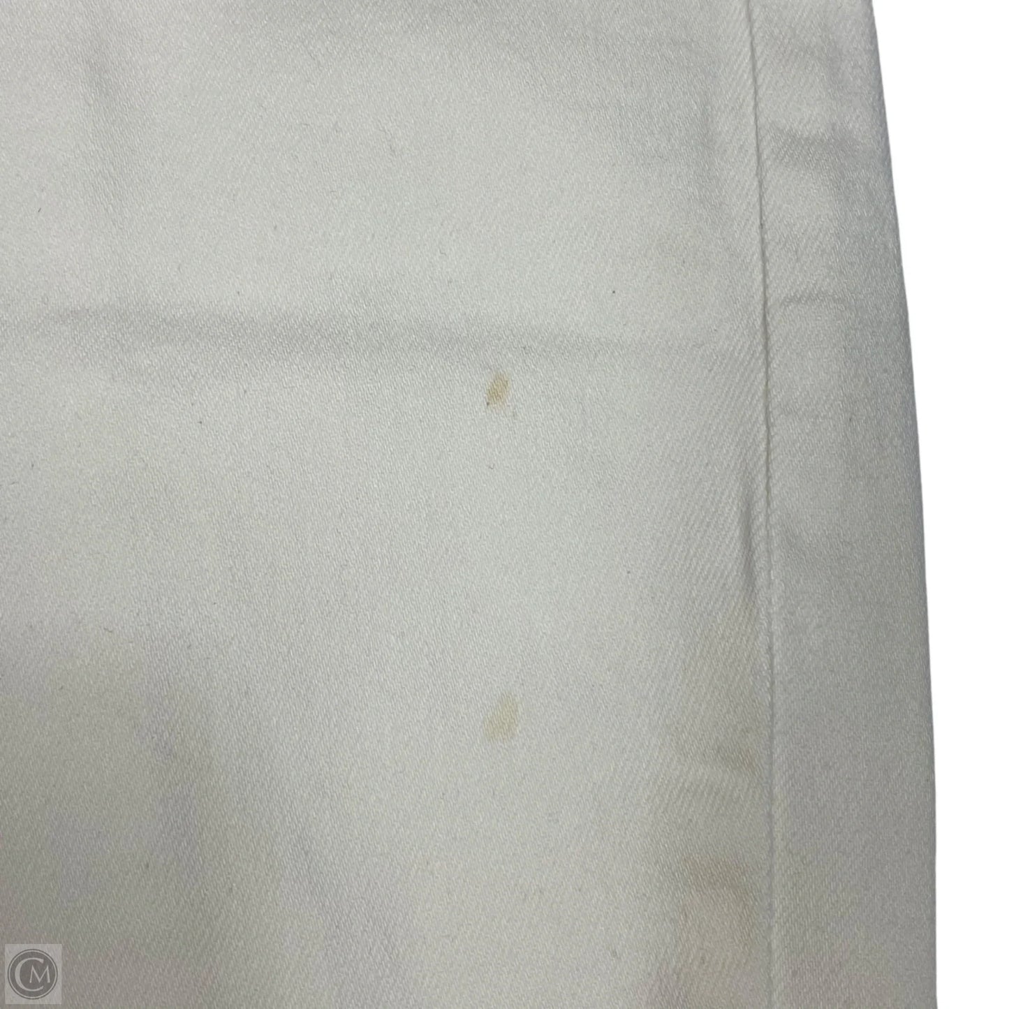 Jeans Straight By Anthropologie In Cream Denim, Size: 8