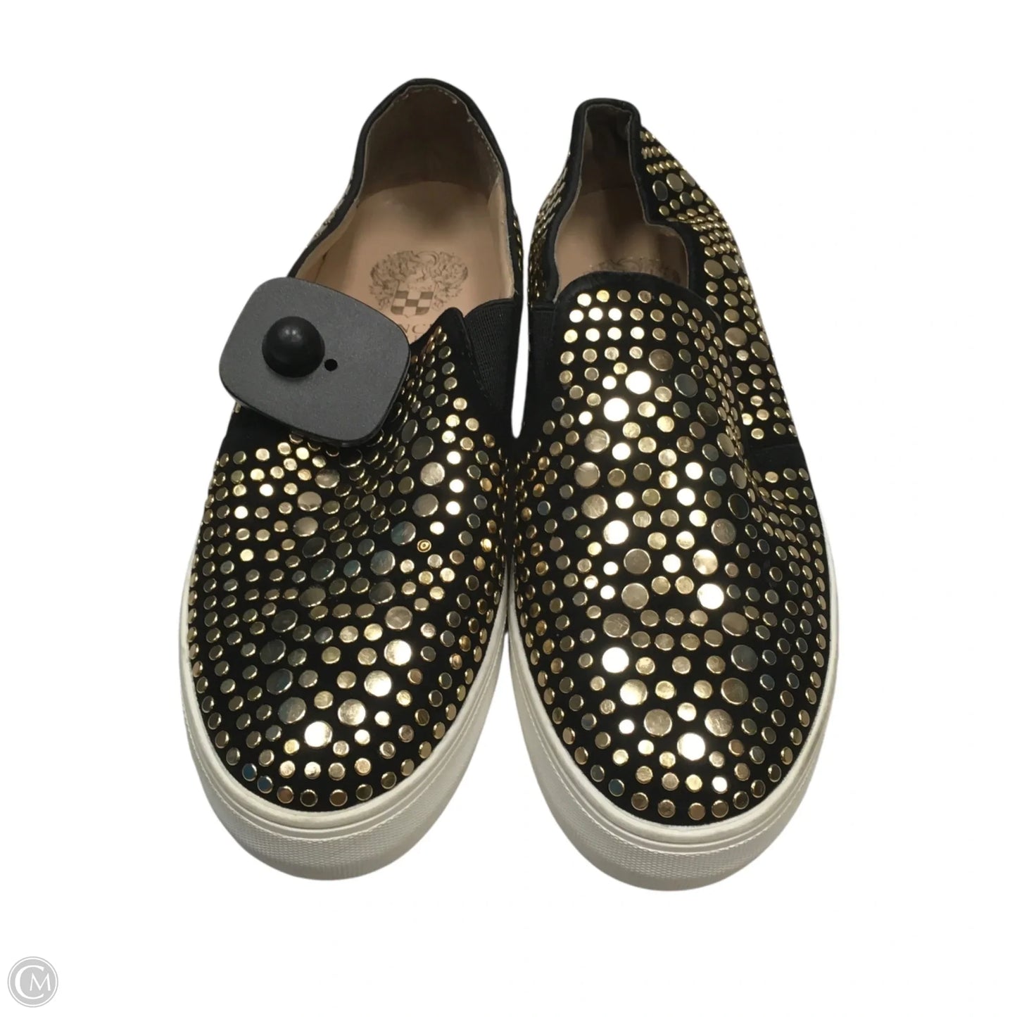 Shoes Sneakers By Vince Camuto In Black & Gold, Size: 6