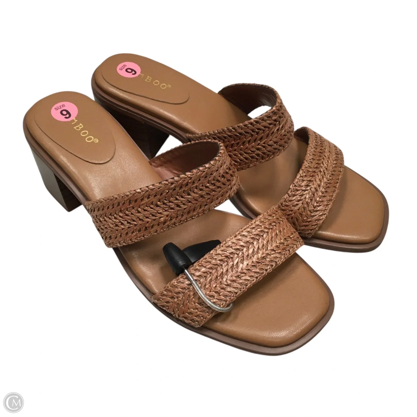 Sandals Heels Block By Bamboo In Brown, Size: 9