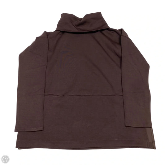 Athletic Sweatshirt Collar By Spanx In Brown, Size: S
