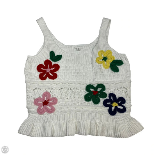 Top Sleeveless By Blu Pepper In White, Size: S