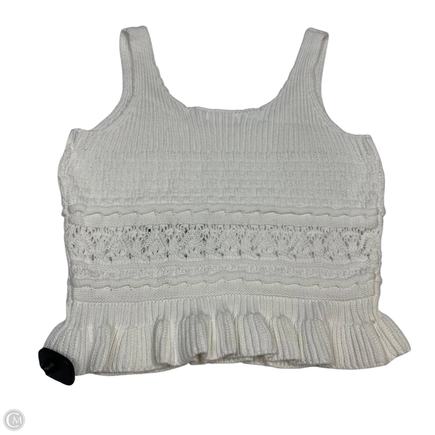 Top Sleeveless By Blu Pepper In White, Size: S