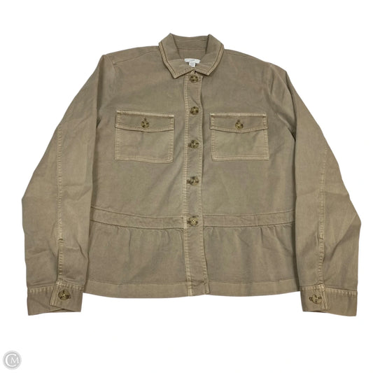 Jacket Denim By J. Jill In Tan, Size: S