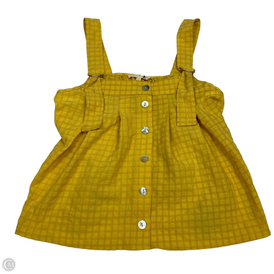 Top Sleeveless By Promesa In Yellow, Size: S