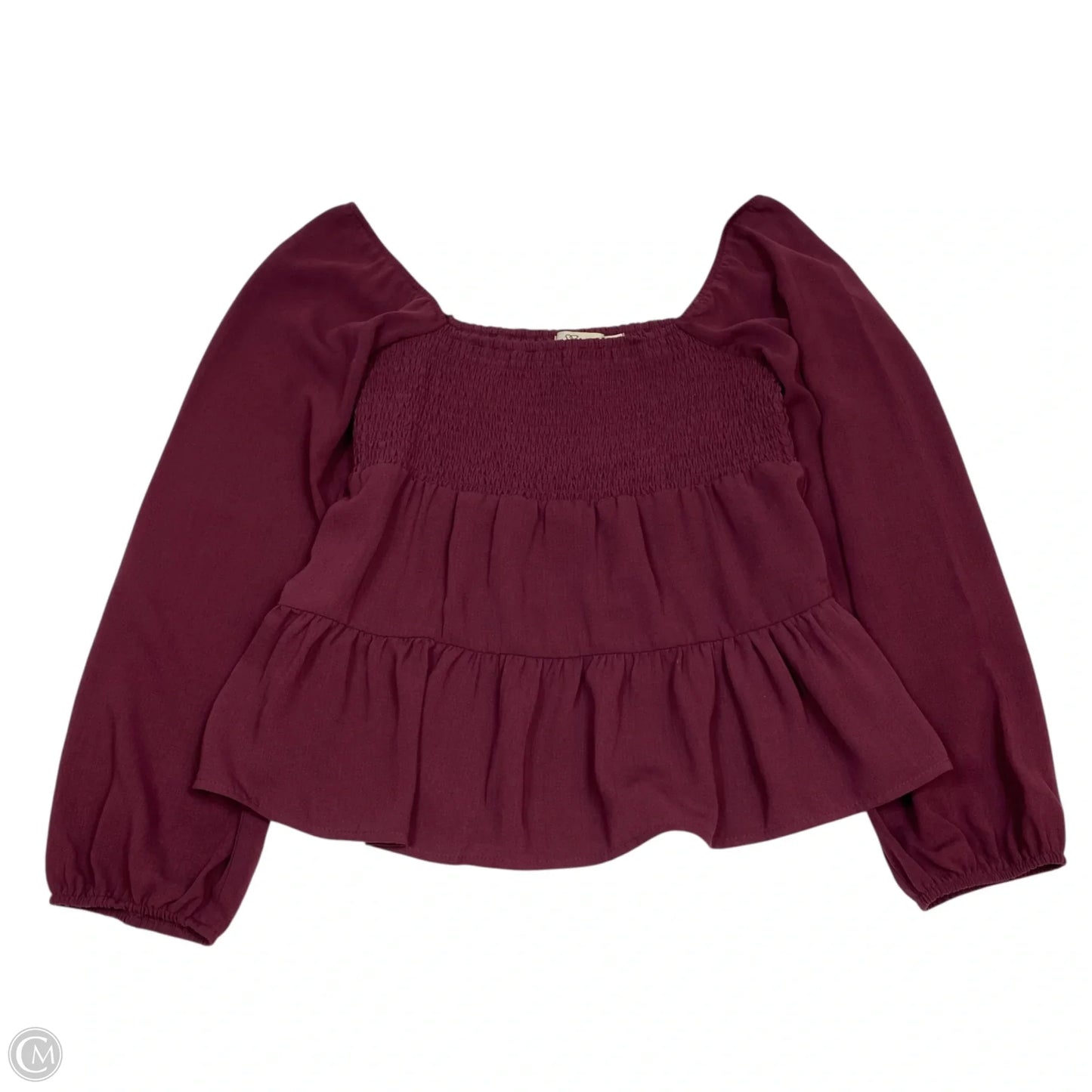 Top Long Sleeve By Lyn Burches In Red, Size: L