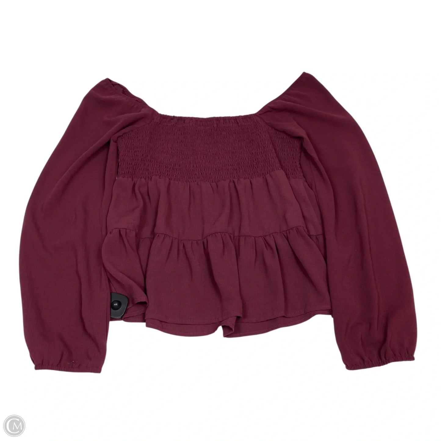 Top Long Sleeve By Lyn Burches In Red, Size: L