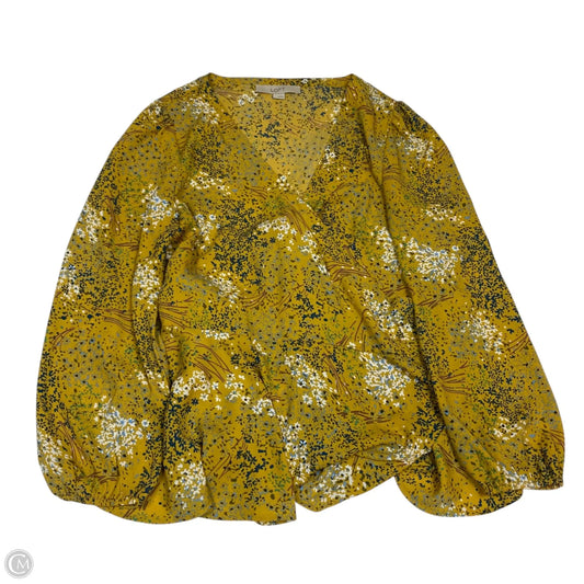 Top Long Sleeve By Loft In Yellow, Size: M