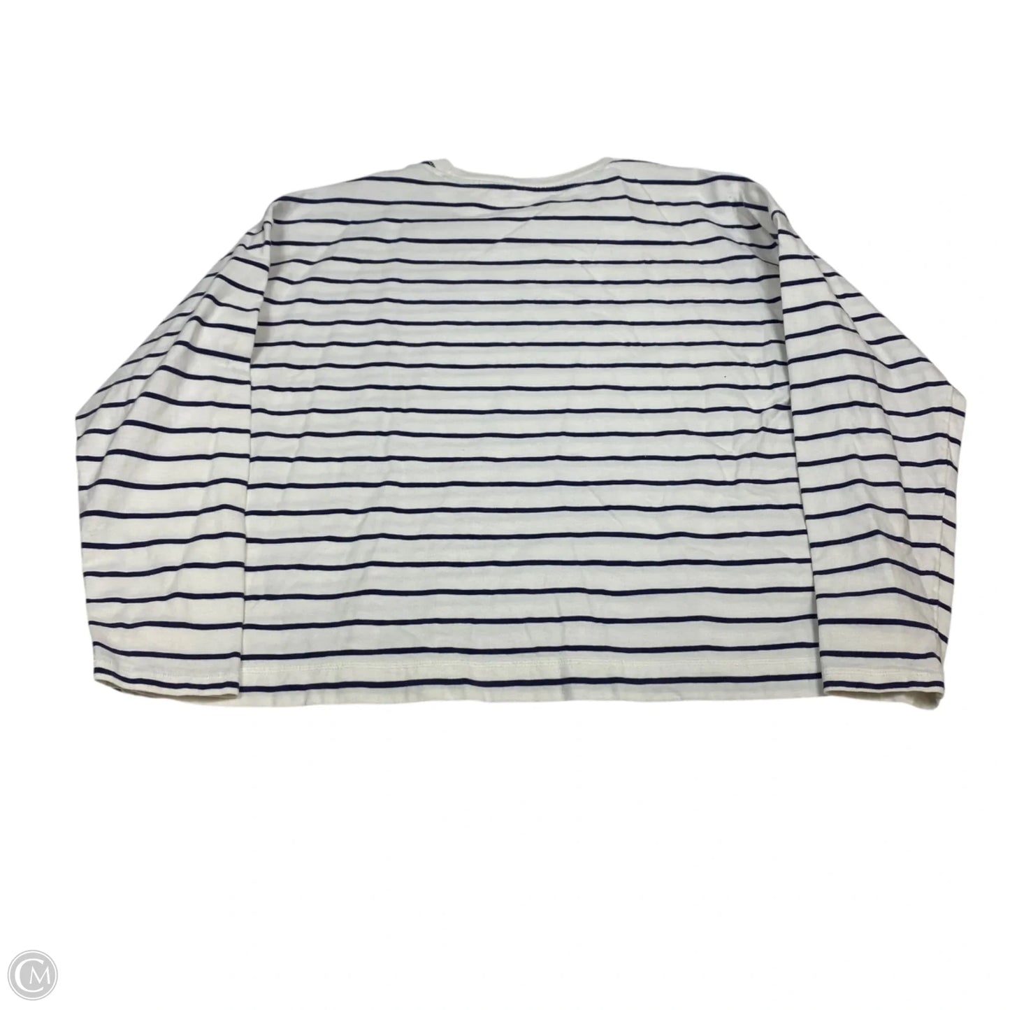 Top Long Sleeve By Old Navy In Blue & Cream, Size: L