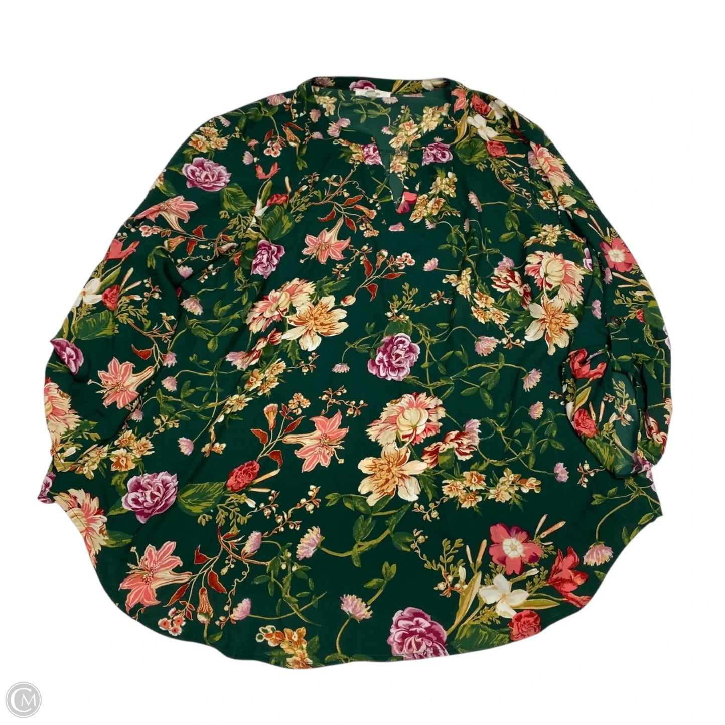 Top Long Sleeve By Maurices In Green, Size: 1x