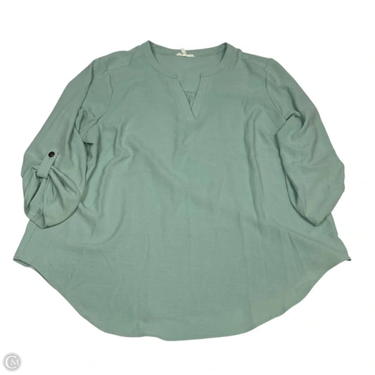 Top Long Sleeve By Maurices In Green, Size: 1x