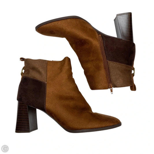 Boots Ankle Heels By Life Stride In Brown, Size: 11