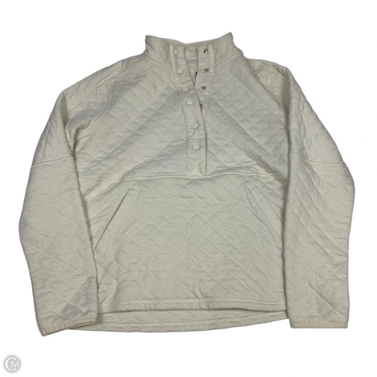 Athletic Sweatshirt Collar By Magellan In Cream, Size: L
