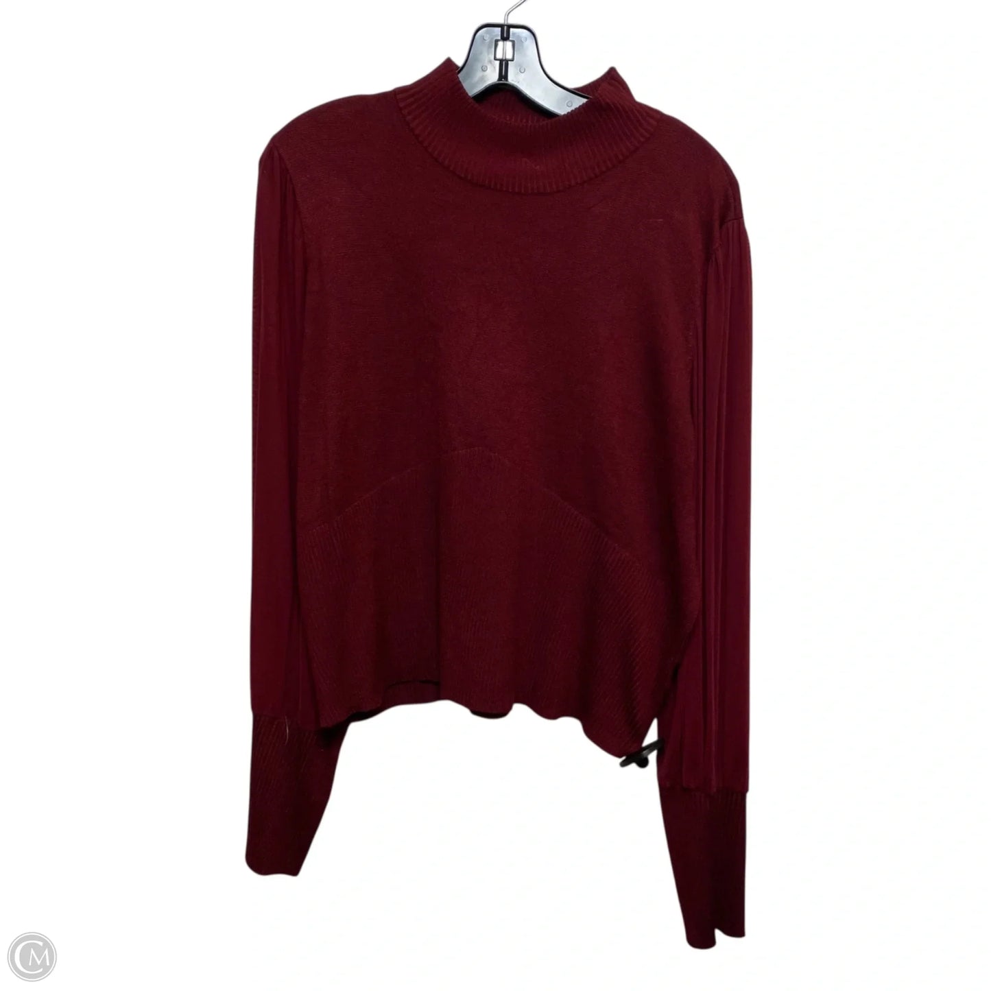 Top Long Sleeve By Almost Famous In Red, Size: 3x