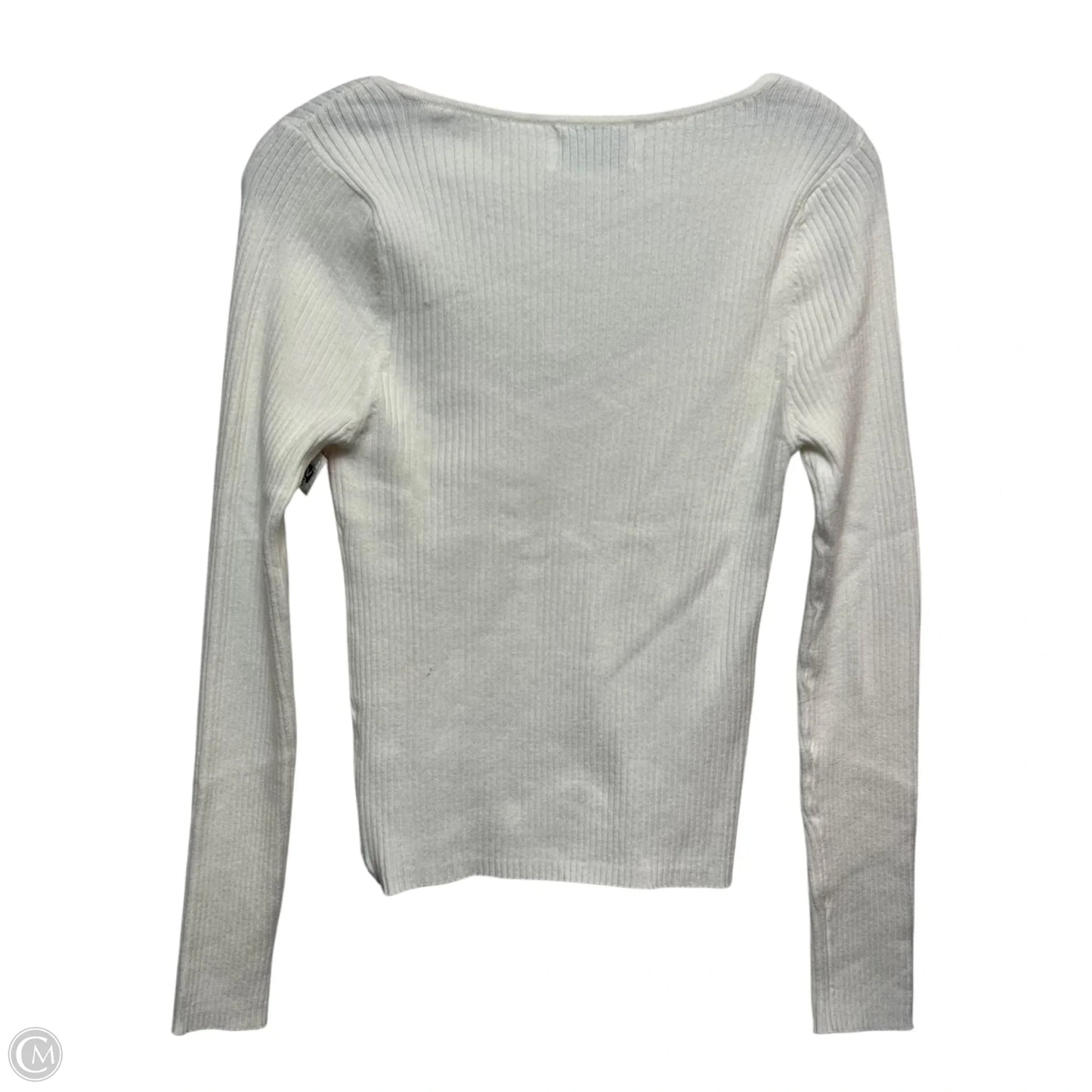 Top Long Sleeve By Old Navy In Cream, Size: M