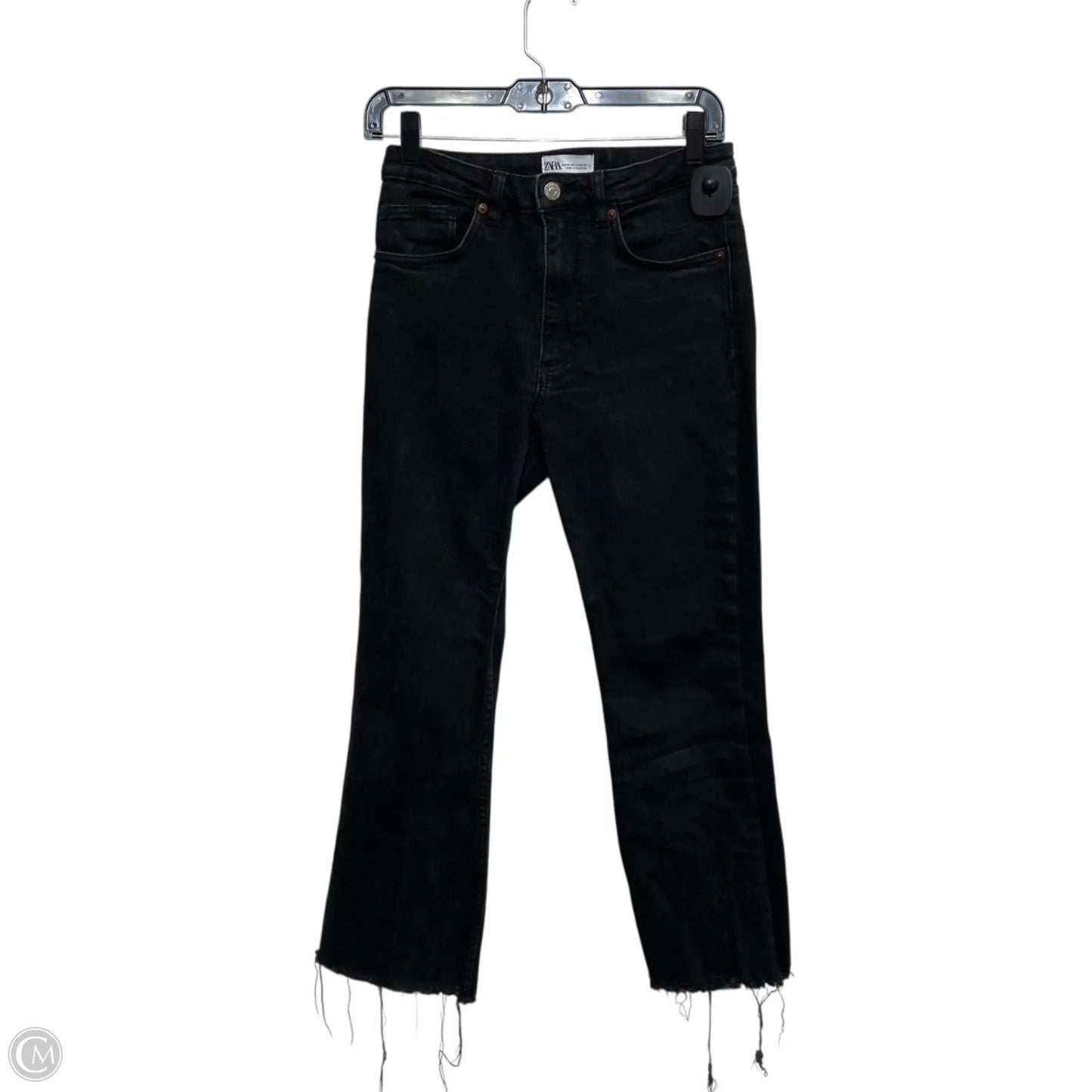 Jeans Boot Cut By Zara In Black Denim, Size: 4