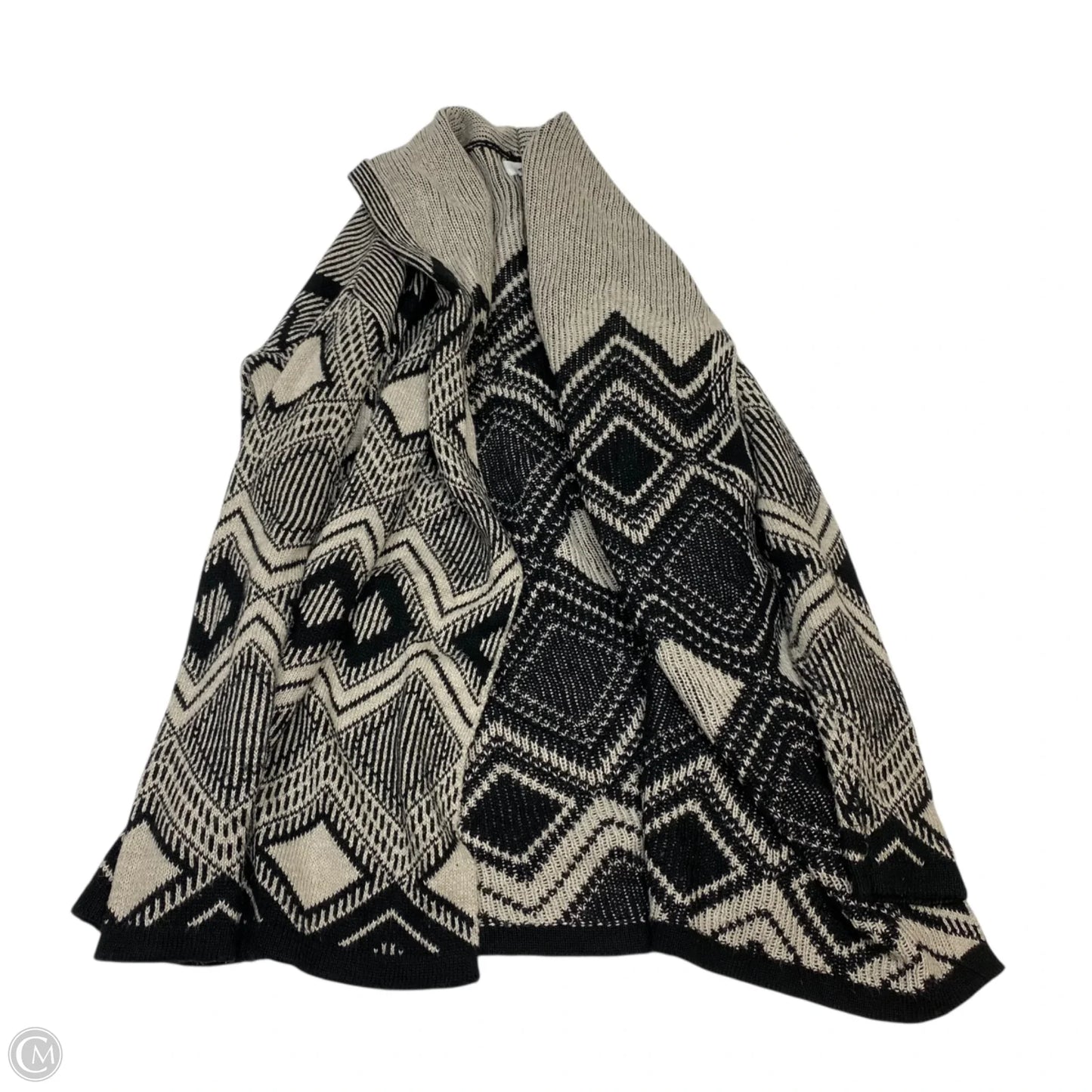 Sweater Cardigan By Old Navy In Black & Grey, Size: Xs