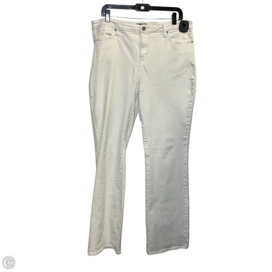 Jeans Boot Cut By Not Your Daughters Jeans In White Denim, Size: 14
