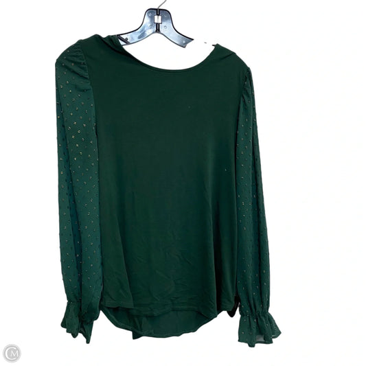 Top Long Sleeve By Cupio In Green, Size: L