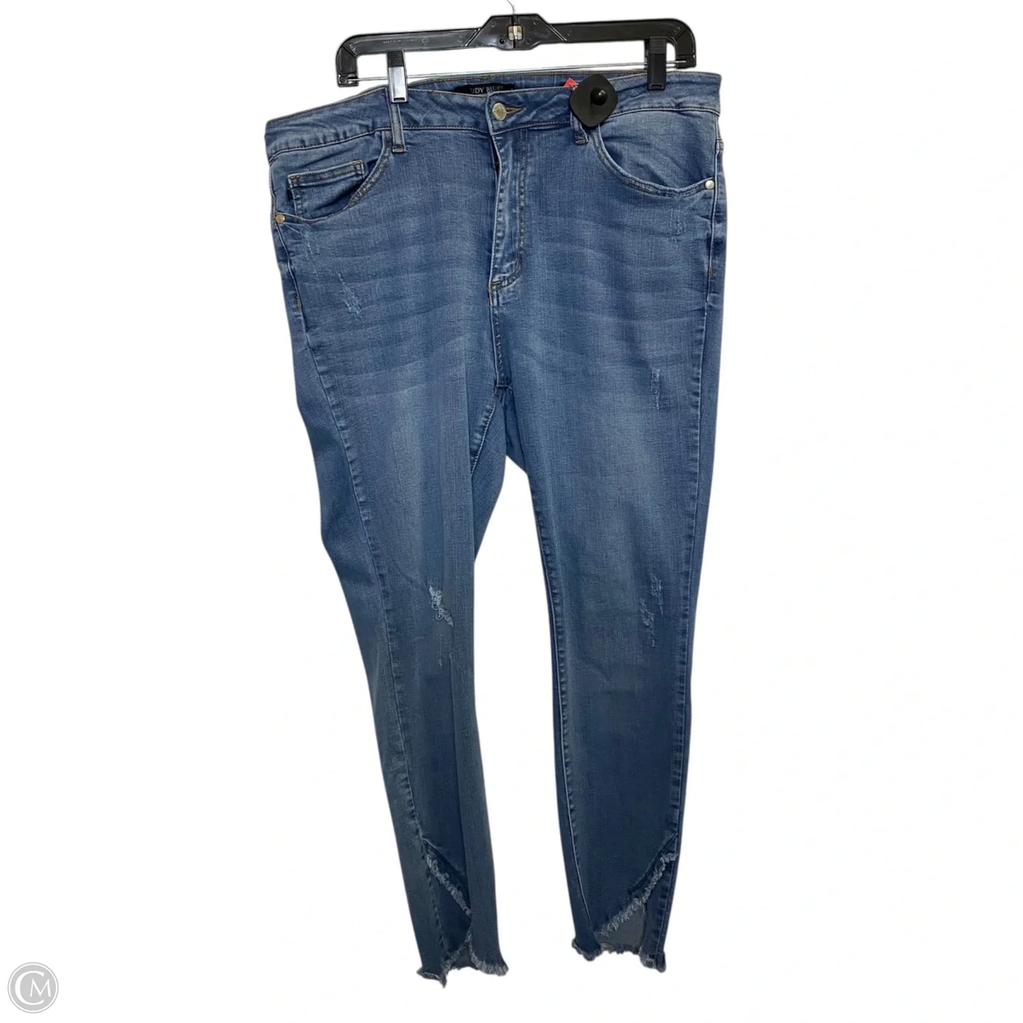 Jeans Skinny By Judy Blue In Blue Denim, Size: 14