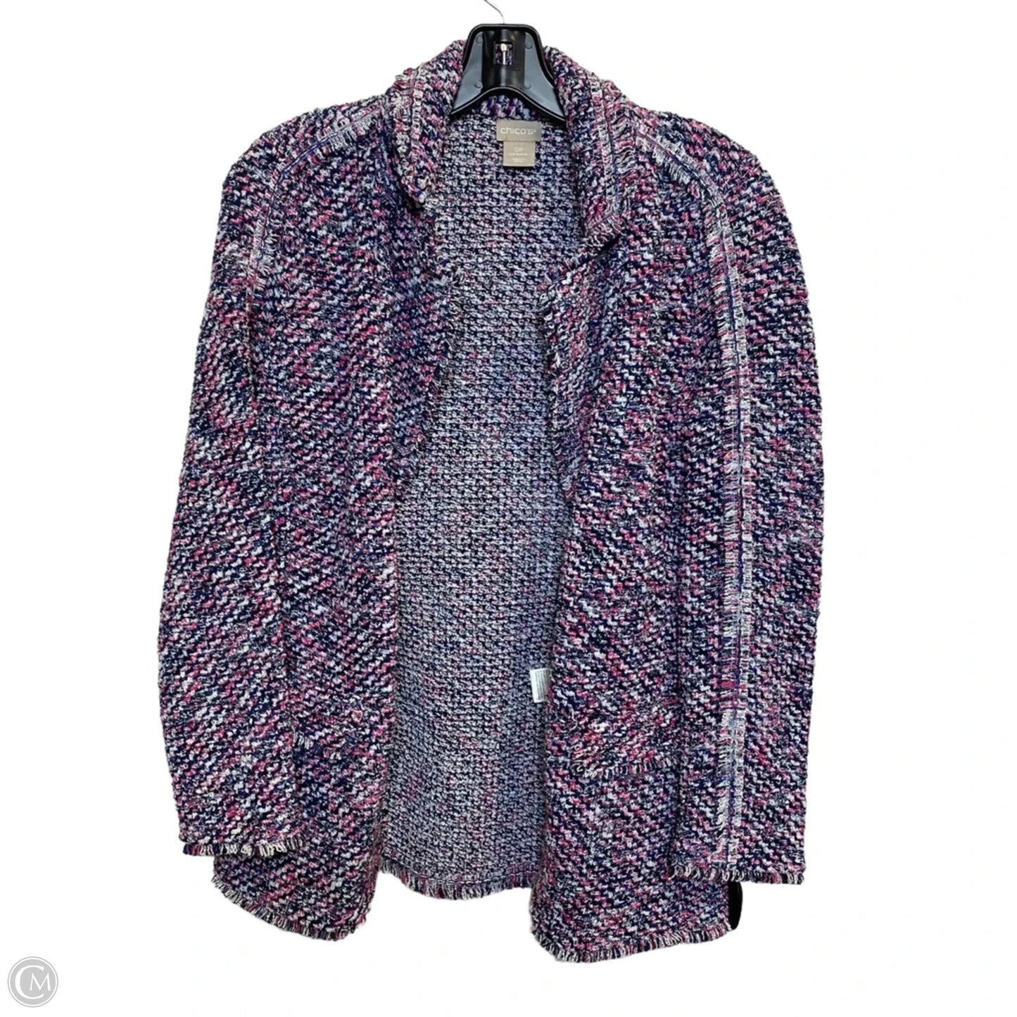 Blazer By Chicos In Blue & Pink, Size: Sp