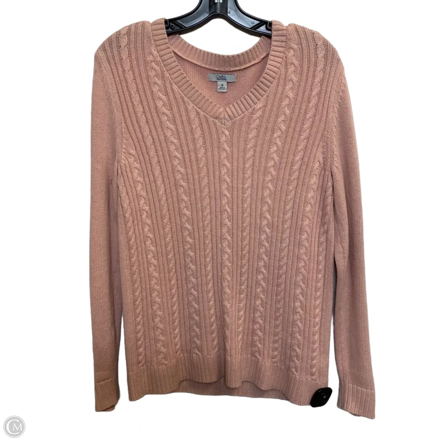 Sweater By Croft And Barrow In Pink, Size: M