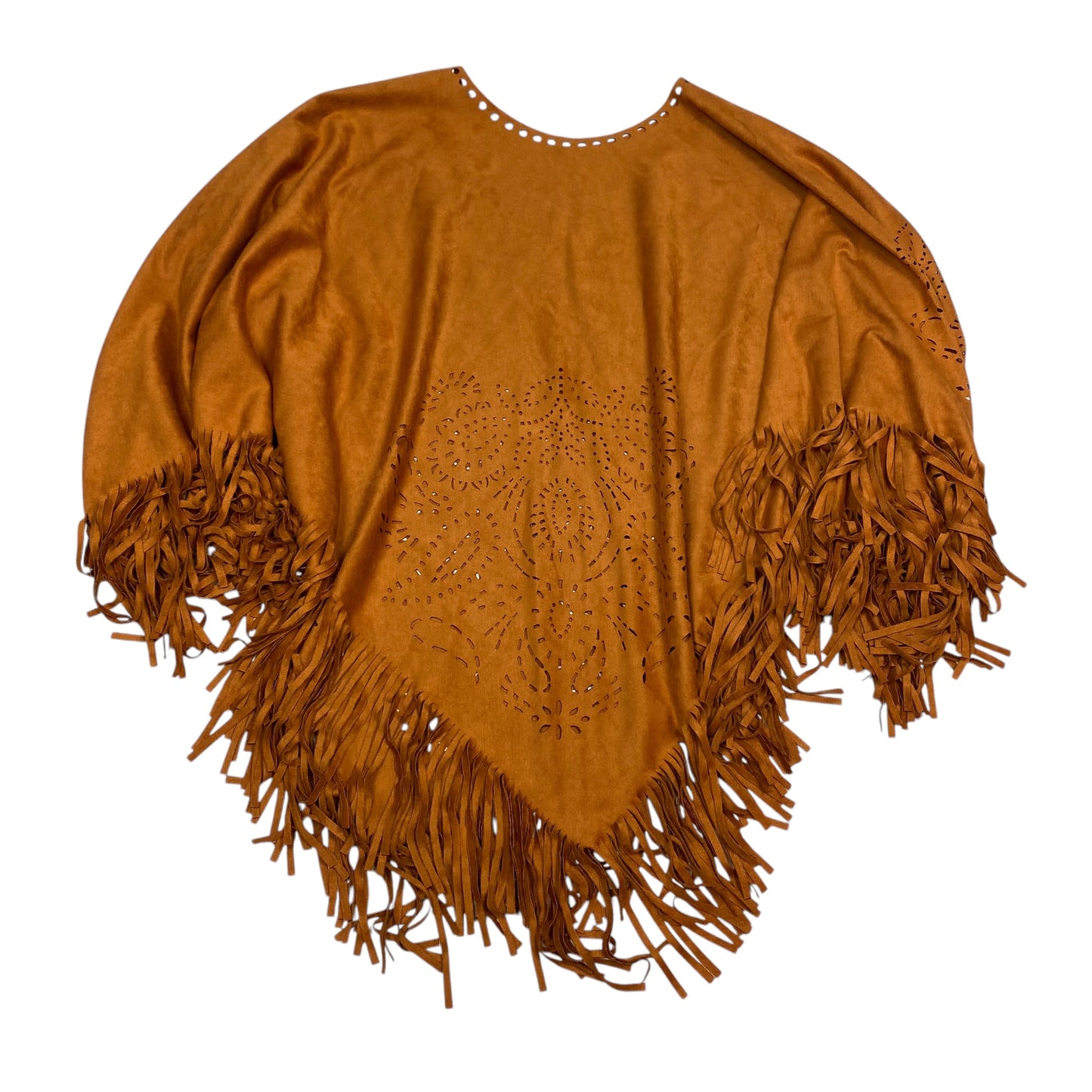 Poncho By Cato In Orange, Size: Osfm