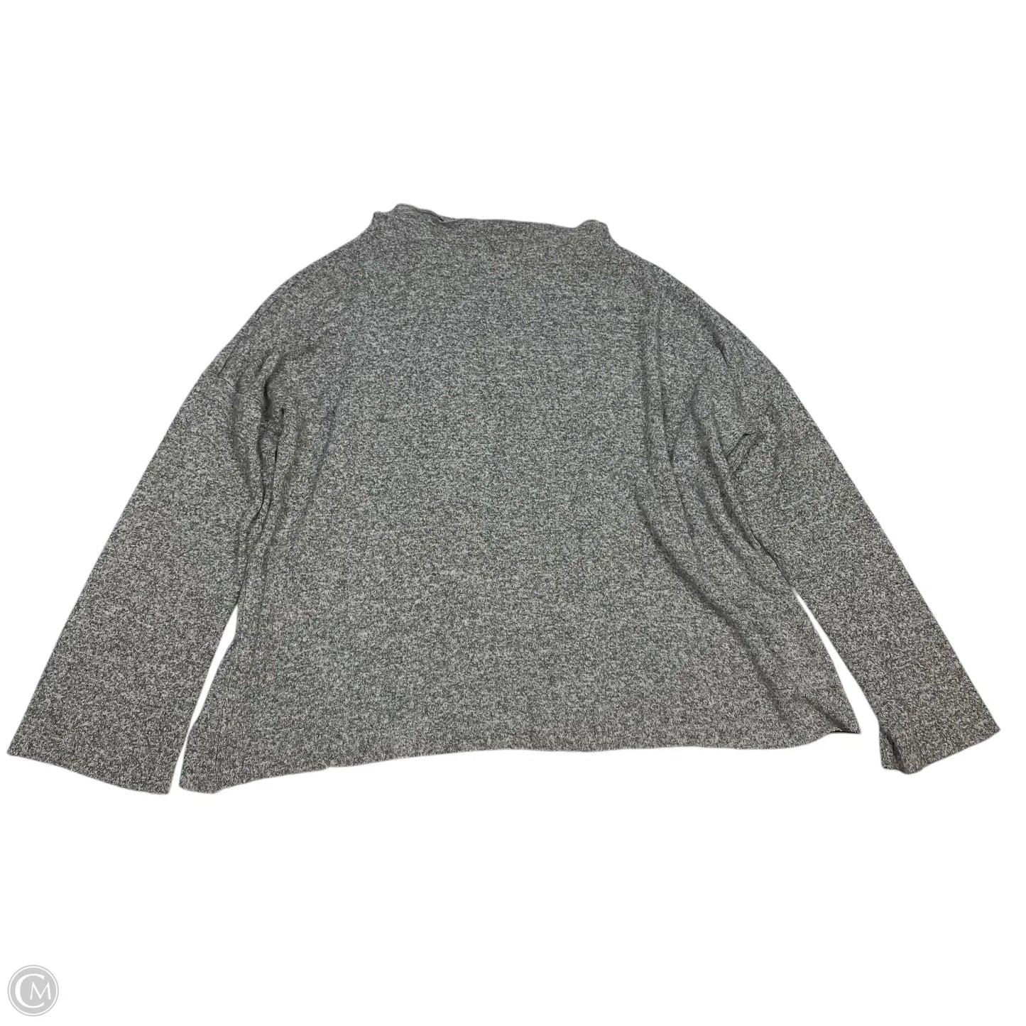 Top Long Sleeve Basic By Zara In Grey, Size: L