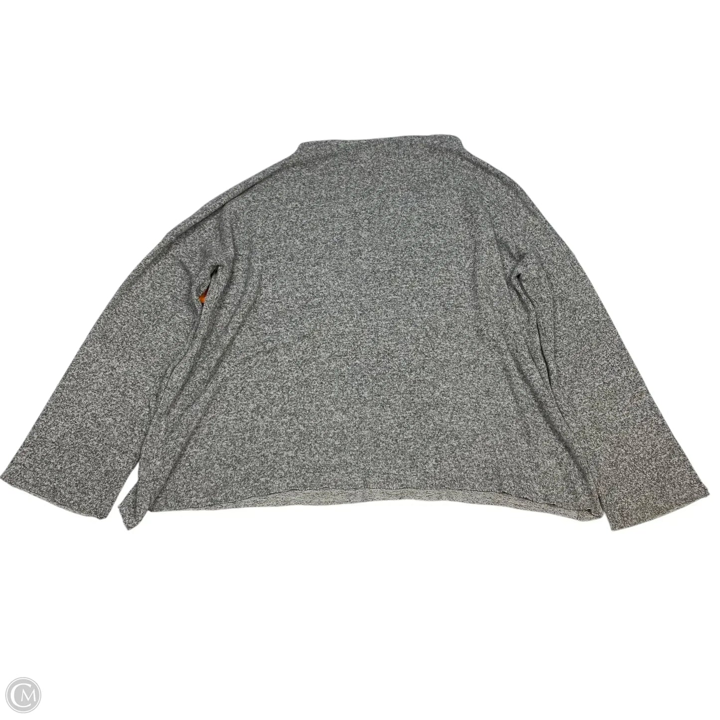Top Long Sleeve Basic By Zara In Grey, Size: L