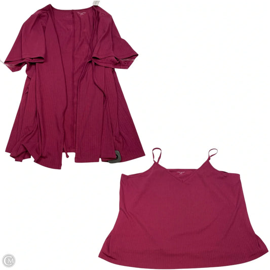 Top 2pc Short Sleeve By Lane Bryant In Red, Size: 4x