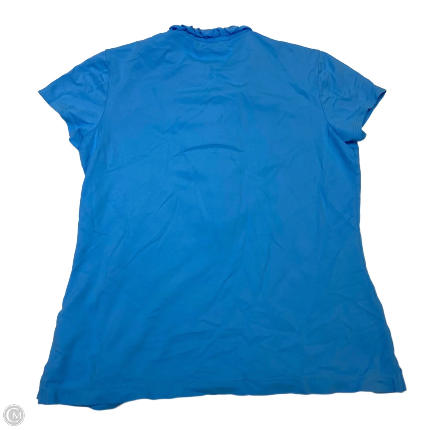 Top Short Sleeve Designer By Lilly Pulitzer In Blue, Size: L