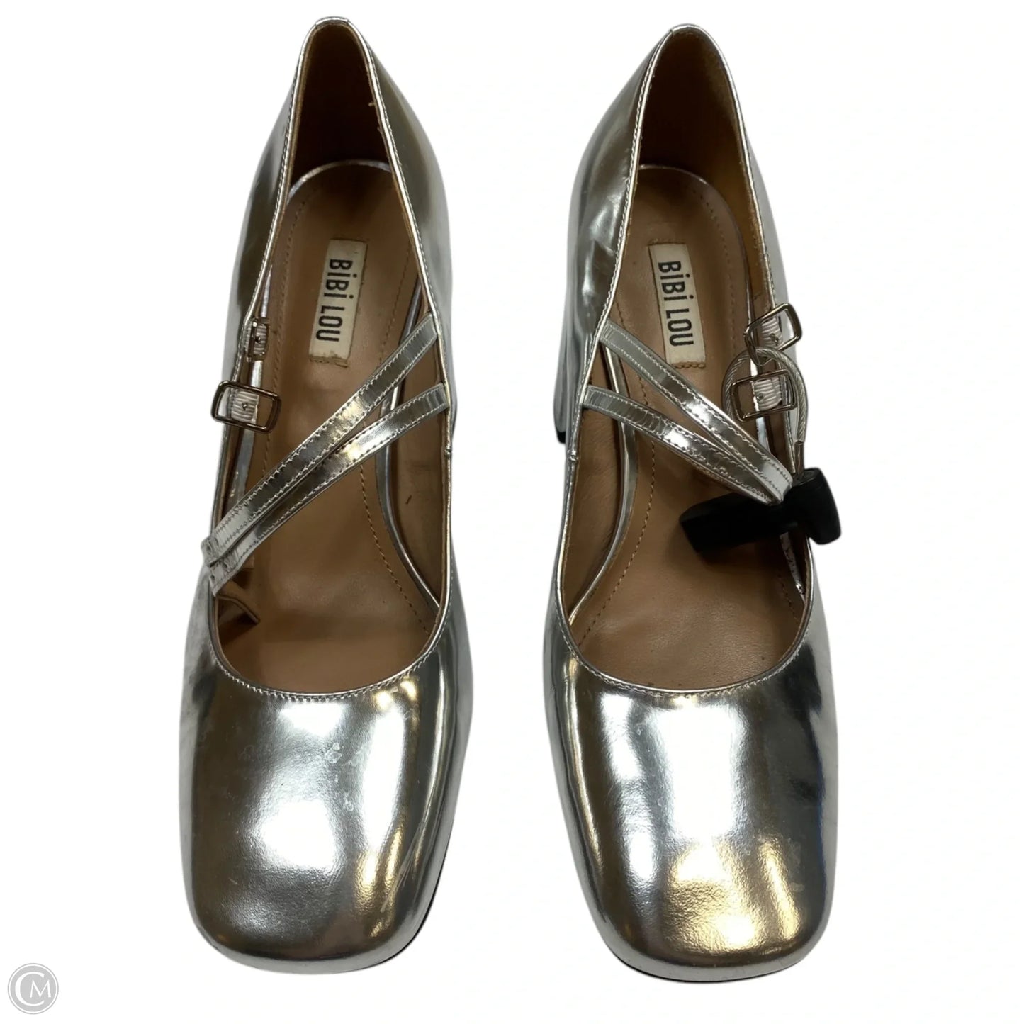 Shoes Heels Block By Bibi Lou In Silver, Size: 9