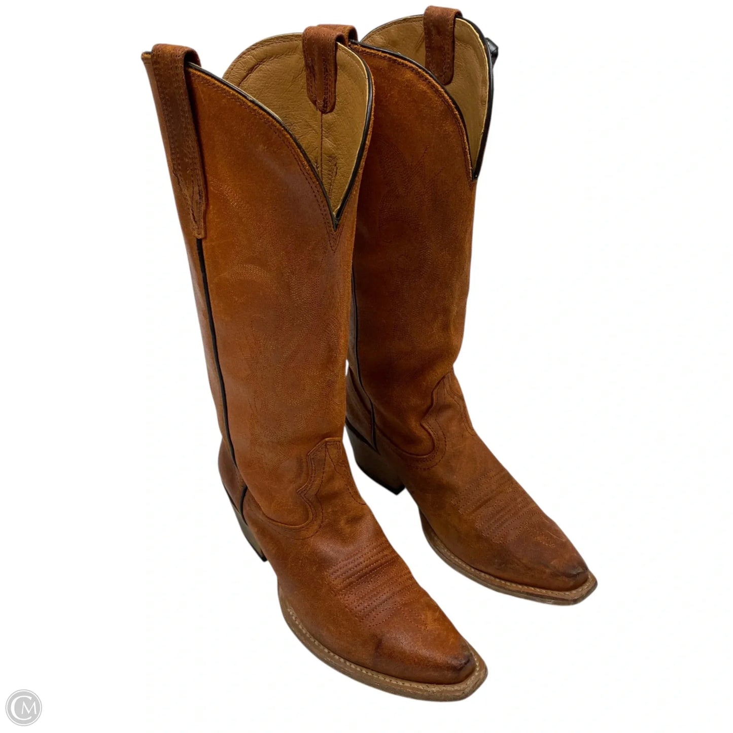 Boots Designer By Freebird In Orange, Size: 7