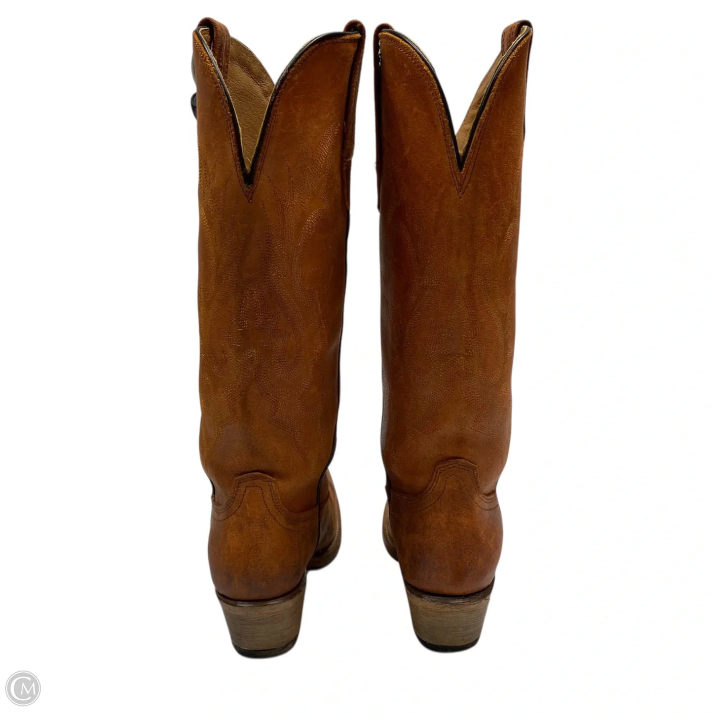 Boots Designer By Freebird In Orange, Size: 7
