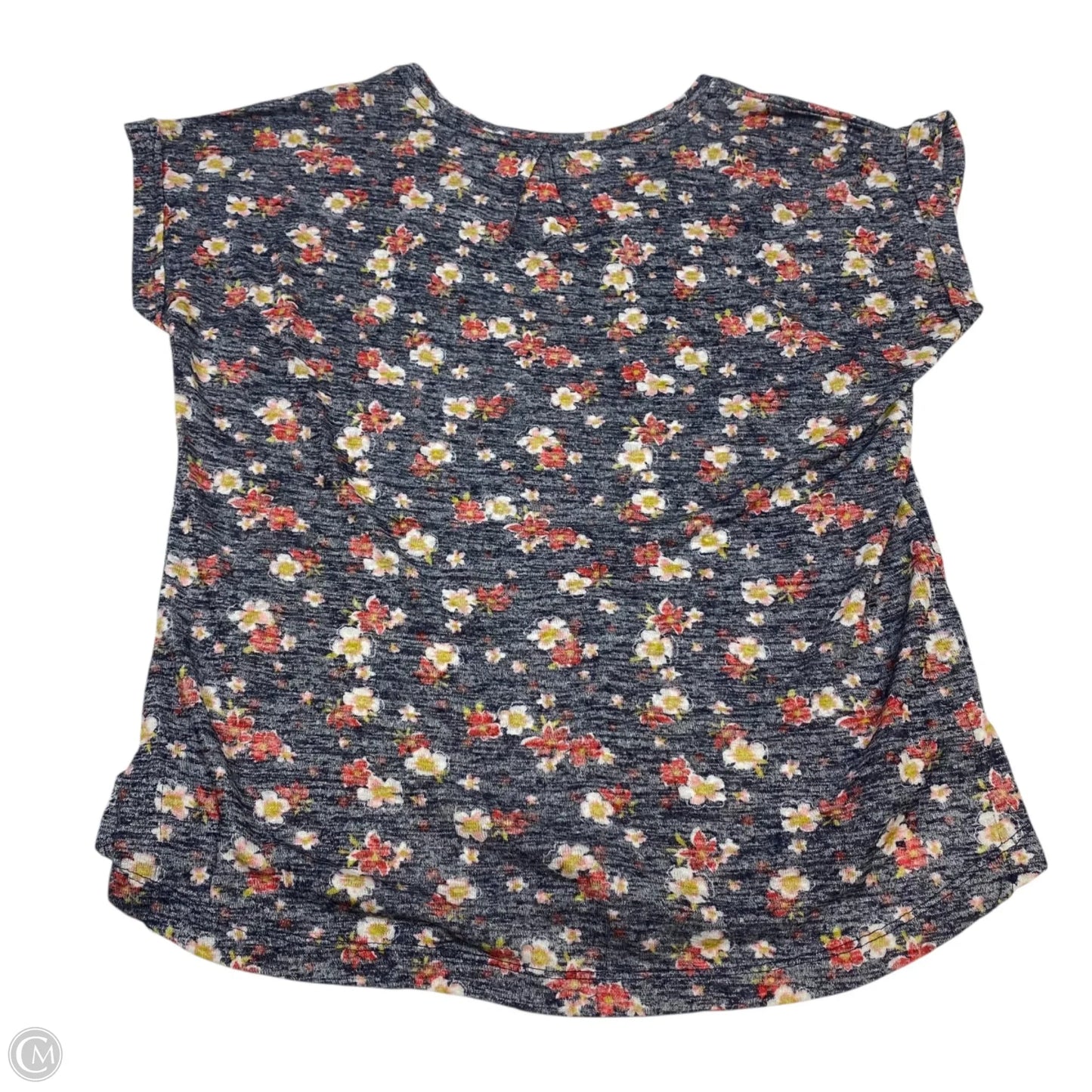 Top Short Sleeve By Bobeau In Blue & Red, Size: L