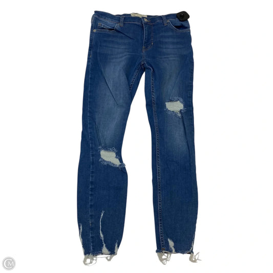 Jeans Skinny By Free People In Blue Denim, Size: 4