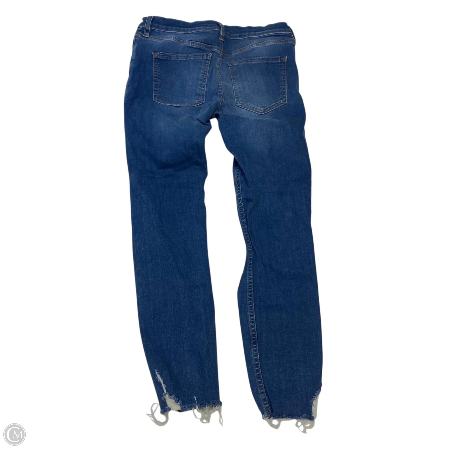 Jeans Skinny By Free People In Blue Denim, Size: 4