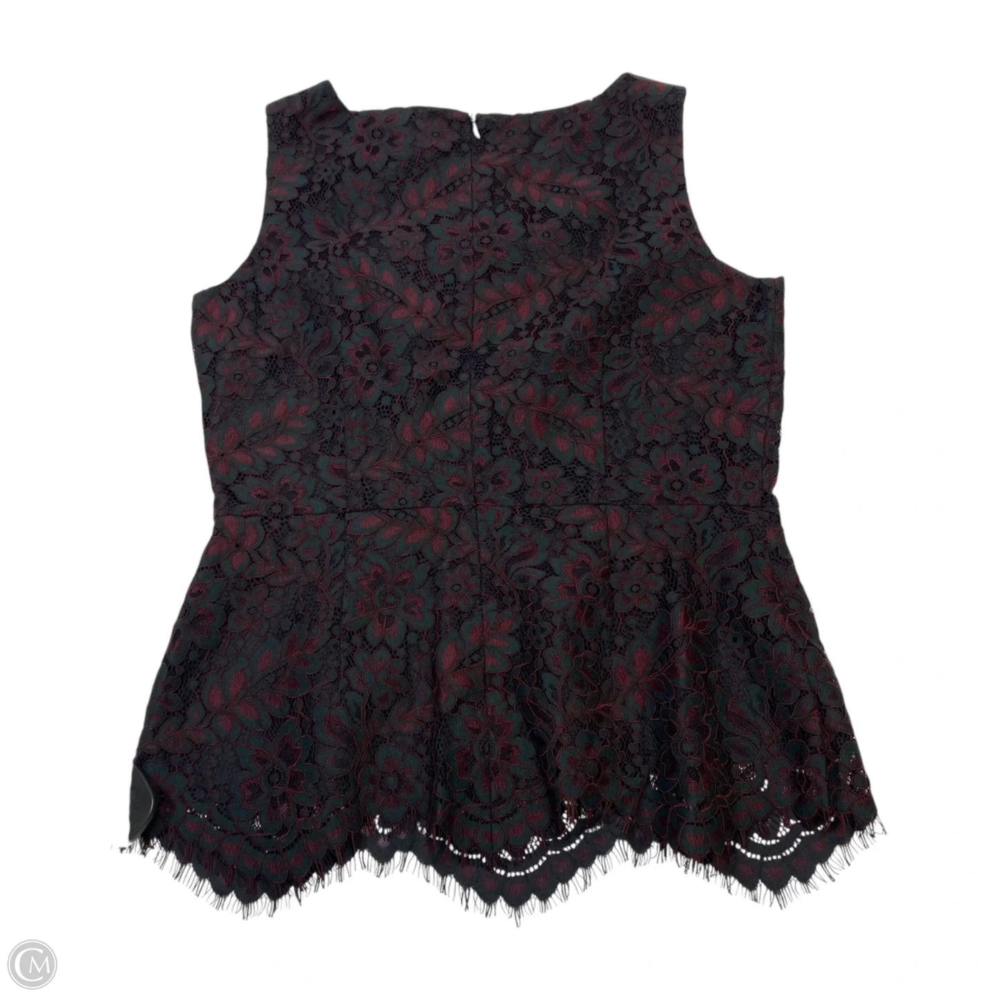 Top Sleeveless By Brooks Brothers In Green & Red, Size: M