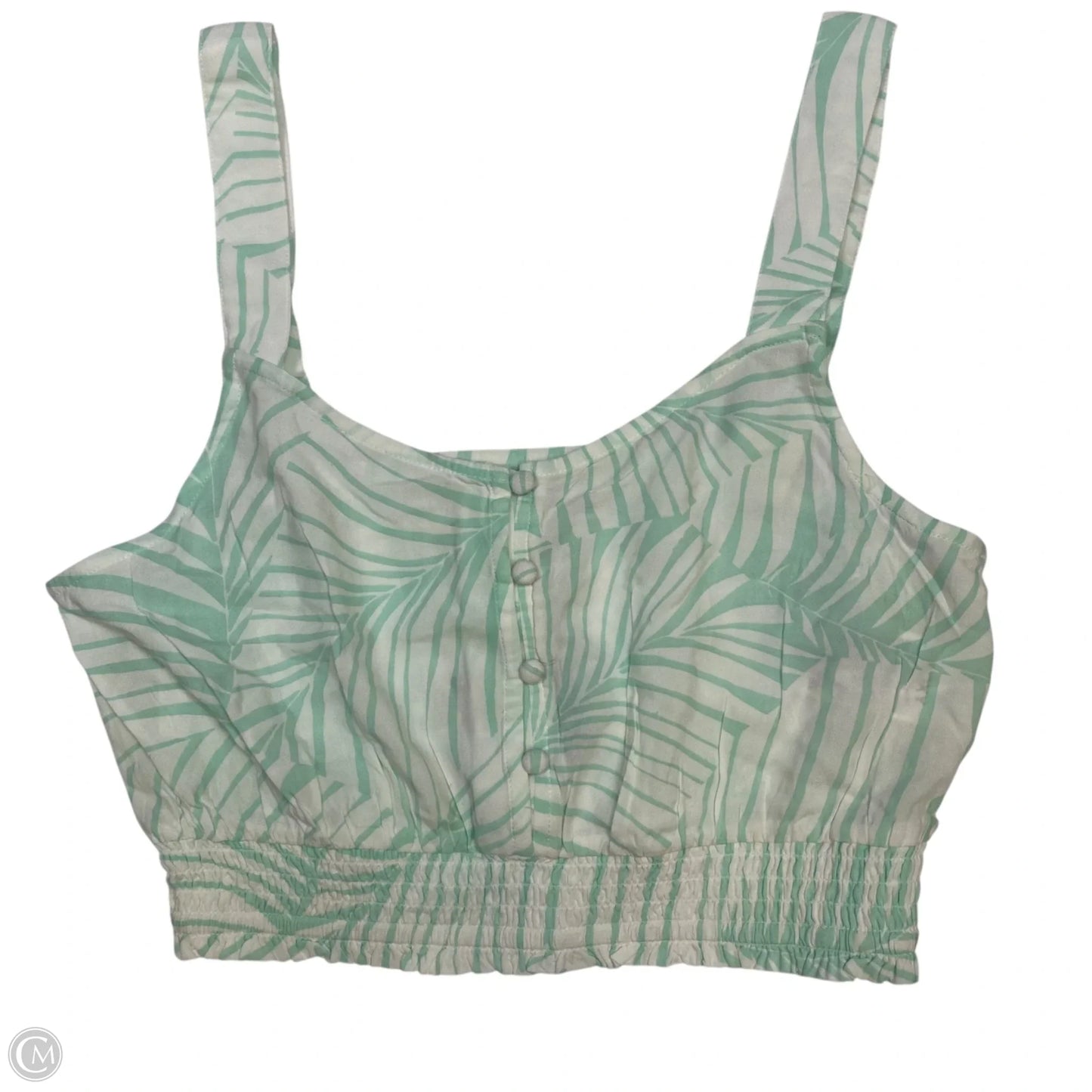 Top Sleeveless Basic By Roxy In Green & White, Size: M